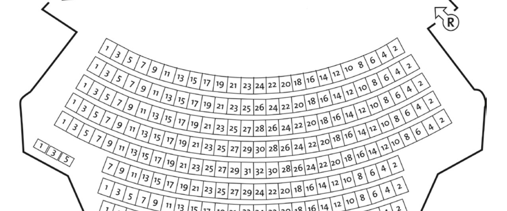 Plattegrond Kleine Zaal